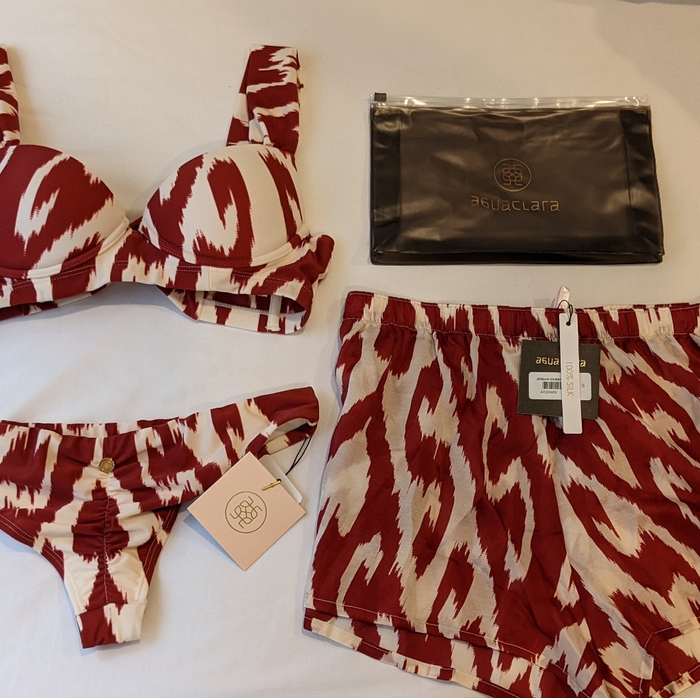 Aguaclara Concept Designer 3 PIECE Bikini with Coverup - Size S. Made in Peru - Picture 10 of 10